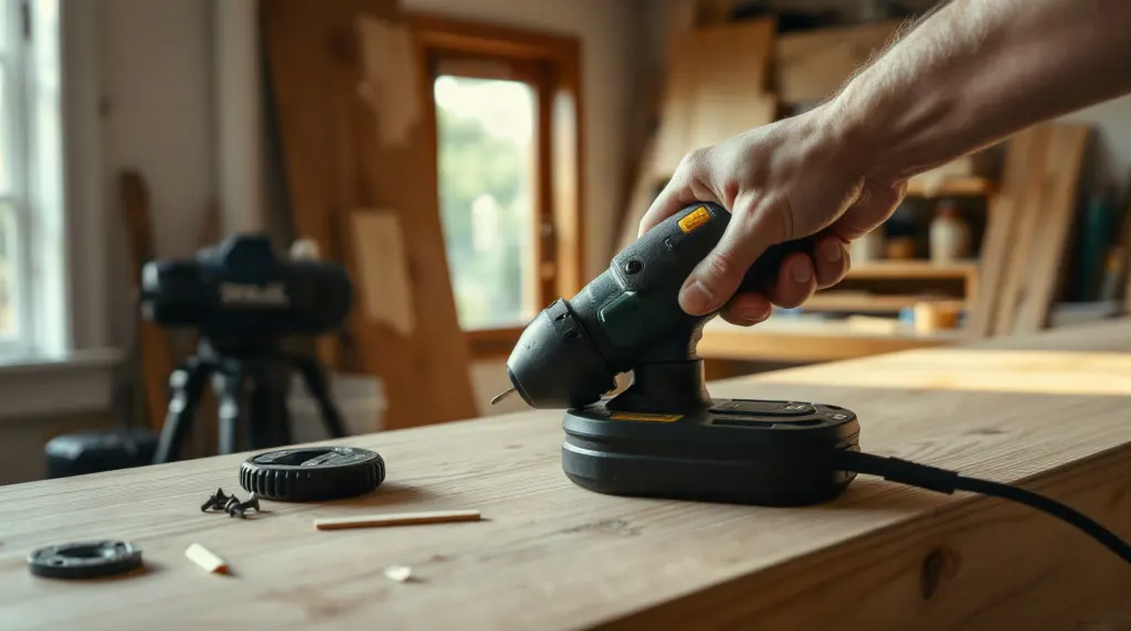 Comparaison de deux perceuses-visseuses 12V et 18V posées sur un établi
