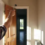 Réglage d'un gond de porte intérieure